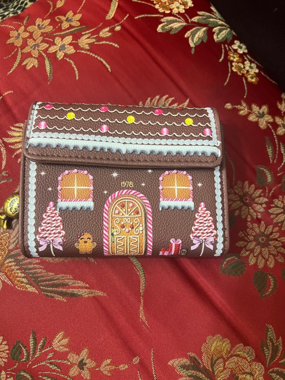 Holiday Gingerbread House Wallet - Brown by Betsy Johnson 🤗